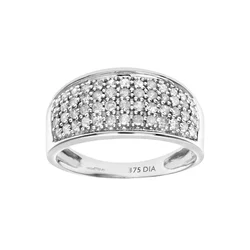 DIAMANT LETERNEL Prstan Eternity-Ring aus 375 Weißgold mit 0.50 Karat Diamant srebrna