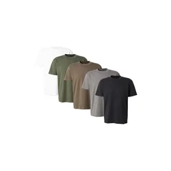 HOLLISTER Majica EVERYDAY rjava / siva / oliva / črna / bela