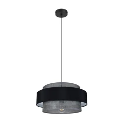 Luster na sajli CORSA 1xE27/60W/230V crna/siva