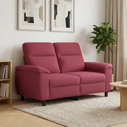 Vidaxl Kavč Vinorodna rdeča 158 x 90 x 95 cm Blago
