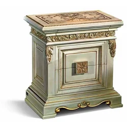 Casa Padrino luxury baroque bedside table with 2 drawers ivory/gold - Made in Italy