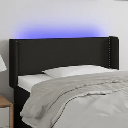 LED uzglavlje crno 93x16x78/88 cm od tkanine