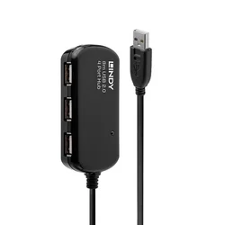 Aktivni USB 2.0 razširitveni hub Lindy 8m