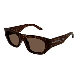 Alexander McQueen AM0450S 002 ONE SIZE (54) Havana/Rjava
