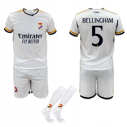 ShopJK OTROŠKI NOGOMETNI DRES S ŠTUCNI BELLINGHAM REAL MADRID - KOMPLET Rozmery: 176