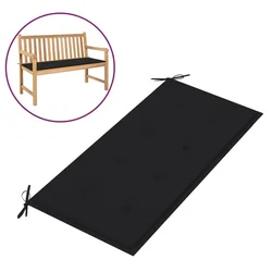 Jastuk za vrtnu klupu crni 100x50x4 cm od tkanine Oxford