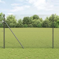Temeljna zavarena žičana ograda 50 x 1,4 m Siva Mreža