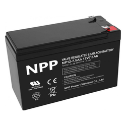 NPP NP12V-7.5Ah, AGM Baterija za UPS C20=7.5AH, T1, 151x65x94x100