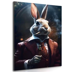 Slika živalski gangster zajec - 60x90