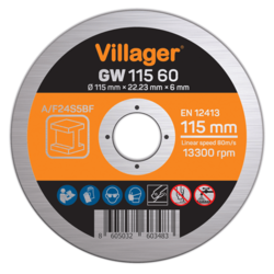 VILLAGER Brusna ploča za metal GW 115 60