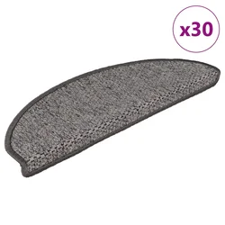 Samoljepljivi otirači za stepenice 30 kom 65x21x4 cm sivi/bež