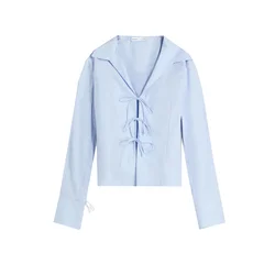 Bershka Bluza nebeško modra