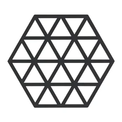 Črna silikonska podloga za vroče lonce Zone Triangles