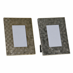 Okvir za sliku DKD Home Decor Aluminij Kristal moderan (2 pcs) (18.5 x 2 x 24 cm)