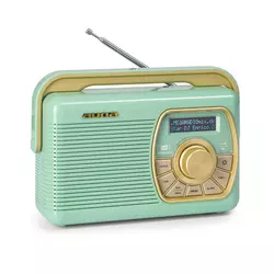 Auna Buddy Digital Radio DAB / DAB + / UKW Bluetooth 5.0 AUX 1Ah Baterija Prijenosni retro