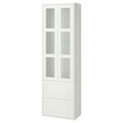 TÄNNFORSEN Visoki element s vratima/fiokama, bela, 60x35x195 cm