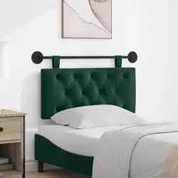 vidaXL Visoki naslon za glavo Temno zelena 100 x 55 x 7 cm Žamet