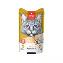 Wanpy Cat Creamy Lickable Treats for Cats - Mix 8 ukusa 25x14g