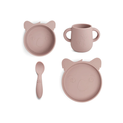 NUURO Set za jelo Lykke Koala, Silikonski, Woodrose
