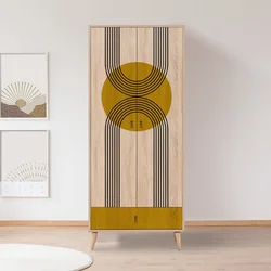 Hanah home Ormar City Gradrop Sun 80x190x45cm Šareni