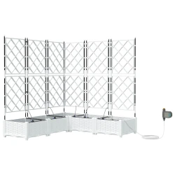 Vrtna saksija 5 pcs Bijeli 120 x 120 x 126 cm Plastika