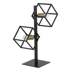 FORMA Stona lampa F7275-2T 2xE27 Crna-Zlatne boje