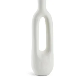 Vaza INGEMAR Š10xD8xV34cm bela