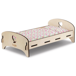 Drevená postieľka Wooden Bed Floral Corolle pre 30-36 cm bábiku CO141370