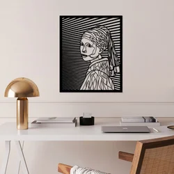 Wallity Zidna dekoracija Vermeer, 45,5 x 56 cm, Crna