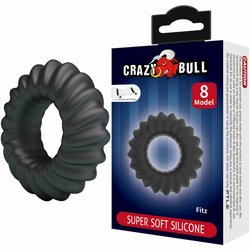 Crazy Bull Fitz Silicone Ring Model 8 Adjustable Comfort Black 55mm D-243838
