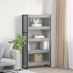 Ormarić za knjige 2 pcs Siva Sonoma 80 x 30 x 155 cm