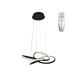 LED prigušiva luster na sajli LED/40W/230V 3000-6500K crna + daljinski upravljač