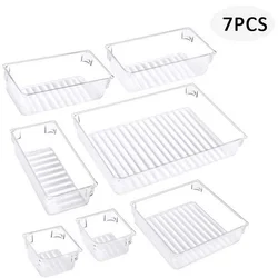 Set organizer za fioke, Plastični, 7 posuda