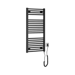 Aqualine - Električni radijator za kupatilo DIRECT-E 300W 96x45 cm mat crne boje