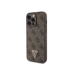 Torbica Guess Hc PU Leather 4G Triangle Strass za iPhone 15 Pro Max 6.7 braon (GUHCP15XP4TDPW)