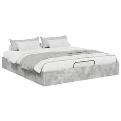 Otomanski krevet Beton 203 x 180 x 25 cm Konstrukcijsko drvo