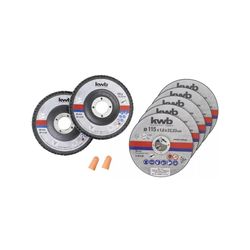 EINHELL by KWB Rezna ploča za metal i lamelni brusni disk 115mm - 7kom.