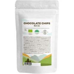 BrainMax Pure Milk Chocolate Chips, koščki mlečne čokolade, BIO, 250 g