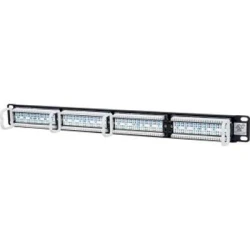 INTELLINET Prespojni panel Cat5e, UTP, 24-portni, 19, 1U crni
