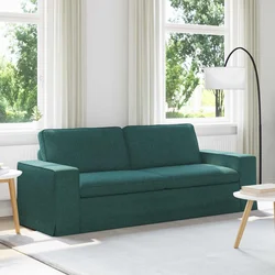 vidaXL Kavč Temno zelena 222 x 80 x 82 cm Kovina