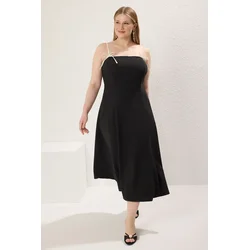 Trendyol Curve Ženska haljina TBBSS25AH00151, Crna