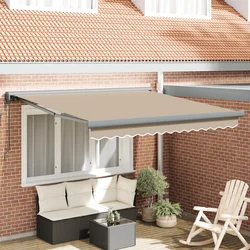 Nadstrešnica Bež 300 x 250 cm Poliester i aluminij