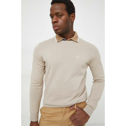Pamučni pulover Barbour boja: bež, lagani