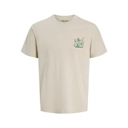 JACK & JONES Majica JJBrewy bež / zelena