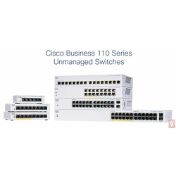 Cisco CBS110-24T Unmanaged 24-port GE, 2x1G SFP Shared