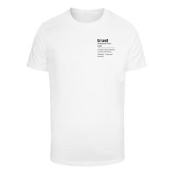 Mister Tee Majica Trust Definition  črna / bela