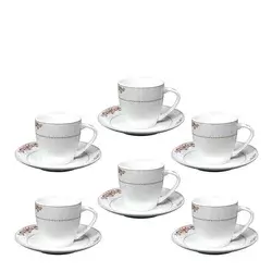 Sigma Set šoljica za kafu QRD2518-A, 6 komada, 140 ml, Beli