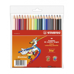 STABILO set svinčnikov Trio, 18 različnih barv
