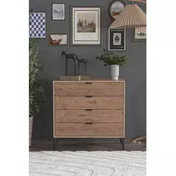Hanah Home Komoda Arden 4, 90 x 88 x 40 cm, Bor