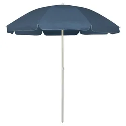 Vidaxl Senčnik za na plažo moder 240 cm